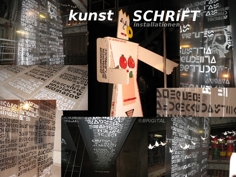 KunstSCHRiFT -installationen und objekte ---brigitta krause-eckernfoerde---